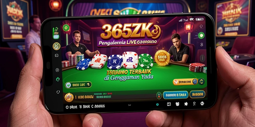 Tampilan menarik gameplay Live Casino di 365ZK dengan dealer profesional.