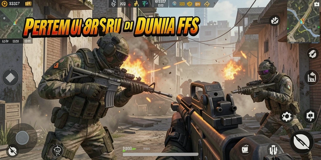 Tampilan gameplay menegangkan dalam 93337, penuh aksi dan strategi.