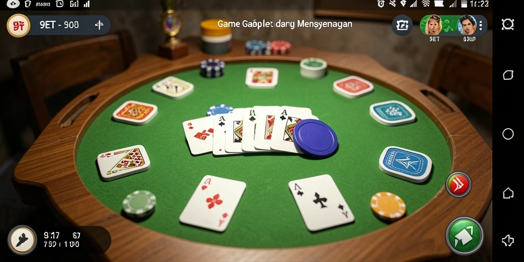 Screenshot menampilkan gameplay seru game Gaple.