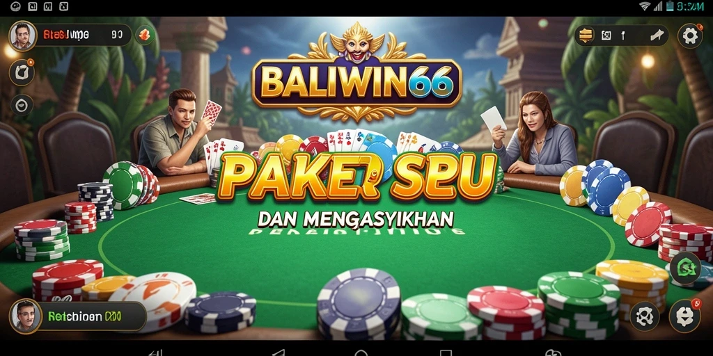 Tampilan gameplay Poker menarik di BALIWIN66 dengan pemain aktif dan grafik menarik.