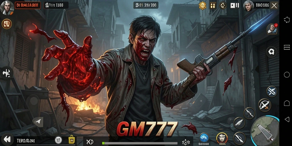 Tampilan gameplay horor yang menegangkan dan penuh aksi.