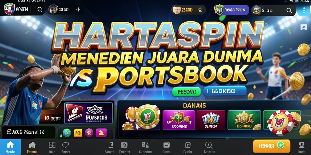 Tampilan screenshot HARTASPIN menampilkan area taruhan olahraga yang menarik.