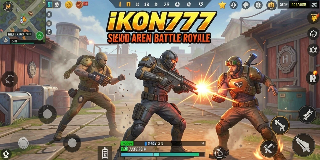 Tampilan gameplay seru dan menegangkan dari IKON777 Battle Royale.