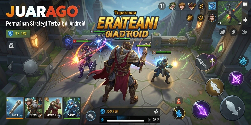Tampilan gameplay JUARAGO yang mendebarkan dan penuh strategi.