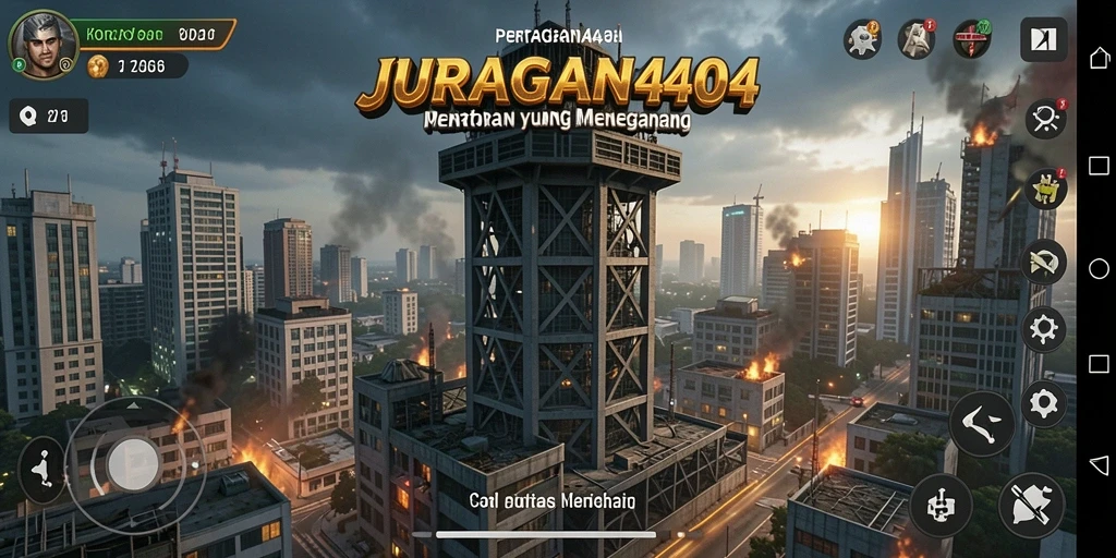 Tampilan gameplay menara pertahanan yang mendebarkan di JURAGAN404.