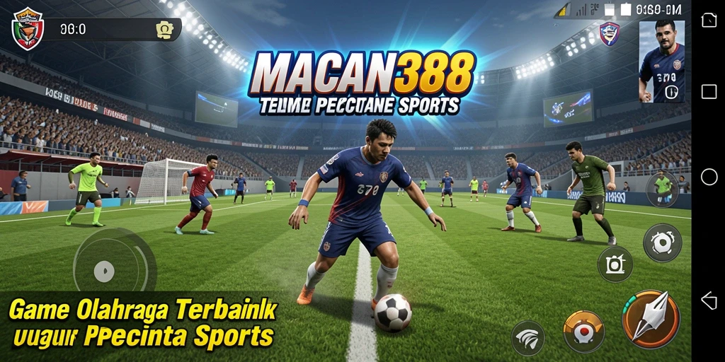 Tangkapan layar menunjukkan pertandingan olahraga yang intens dalam MACAN388.