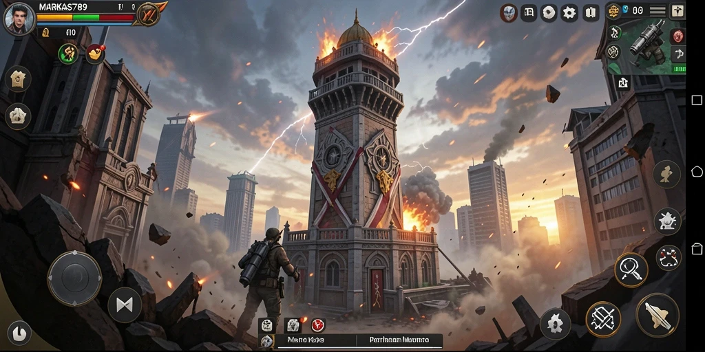 Gameplay menegangkan MARKAS789 dengan pertahanan menara yang strategis.