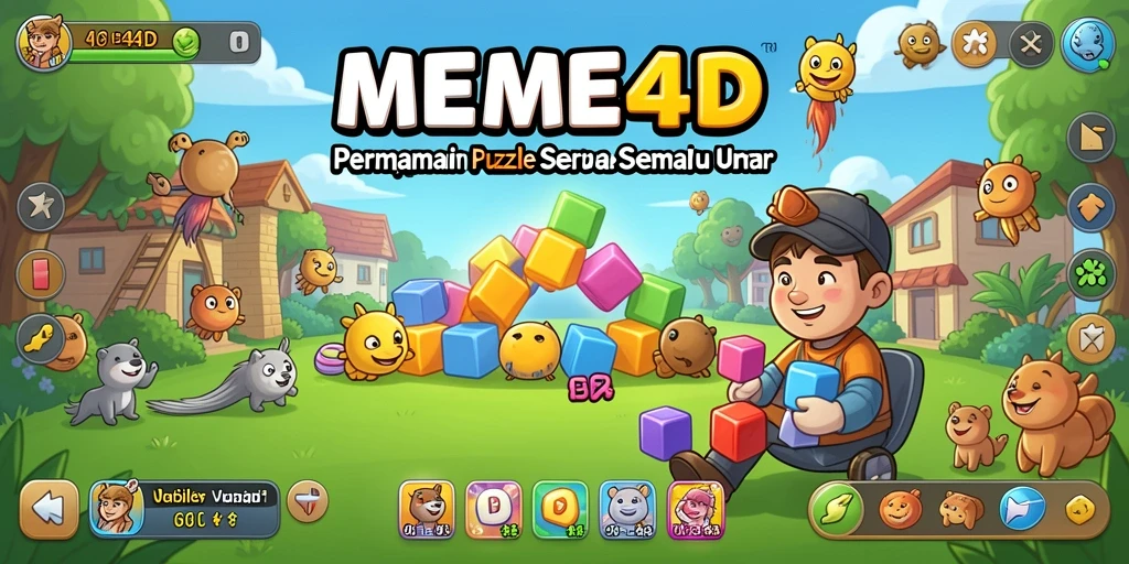 Tampilan menarik dari gameplay <strong>MEME4D</strong> yang menantang.