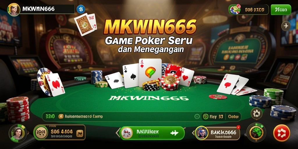 Tampilan menarik dari gameplay poker di MKWIN666.