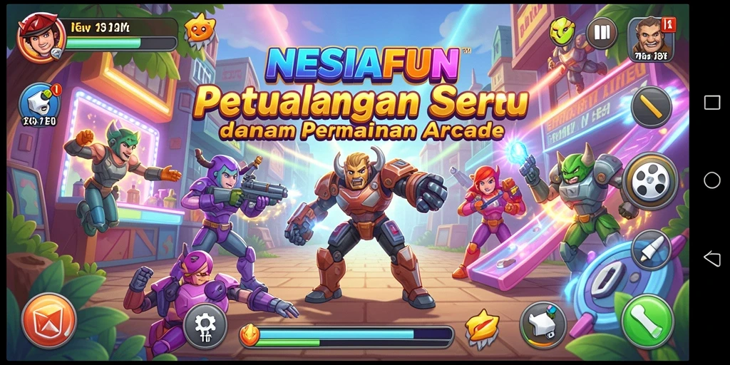 Screenshot utama NESIAFUN menampilkan gameplay yang seru dan mendebarkan.