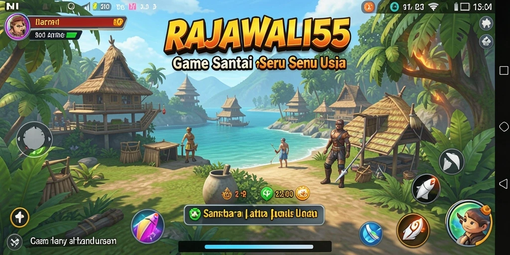 Tampilan gameplay seru dan mengasyikkan di RAJAWALI55.