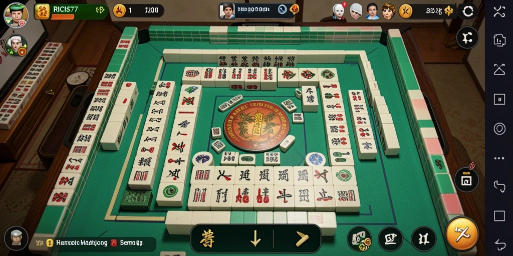 Tampilan permainan RICIS77 yang menarik dalam aksi Mahjong.