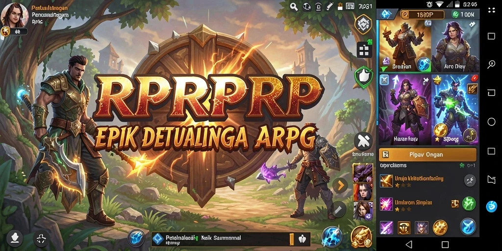 Tampilan menarik dari gameplay RPRPRP yang seru dan penuh aksi.