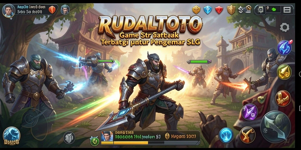 Gameplay menantang dalam RUDALTOTO yang melibatkan strategi dan pertempuran.