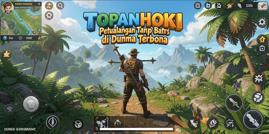 Tangkapan layar gameplay TOPANHOKI dengan dunia terbuka yang luas.