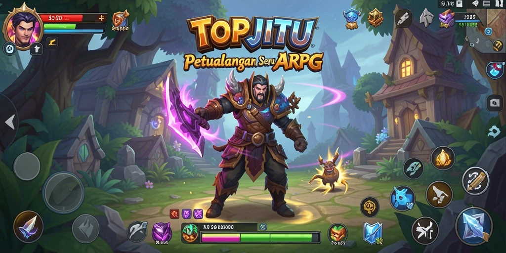 Gameplay intens dengan pertarungan seru di TOPJITU.