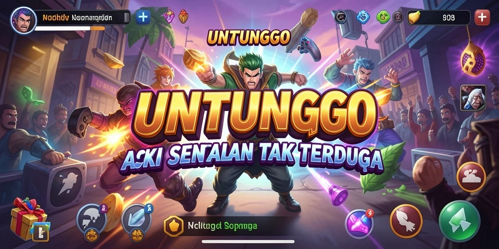Tangkapan layar gameplay UNTUNGGO yang menunjukkan aksi menegangkan.